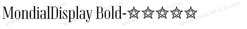 MondialDisplay Bold字体转换